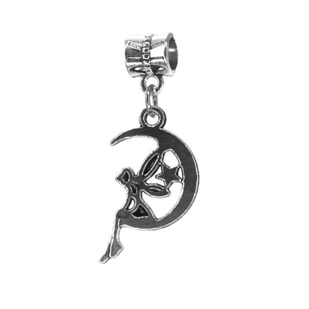 Karoliukas su pakabuku Mėnulio fėja 2087; 26x16/3mm Karoliukas su pakabuku Mėnulio fėja 2087; 26x16/3mm