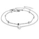 Kojos papuošalas grandinėlės Mini Heart Plus Silver; 2x29cm