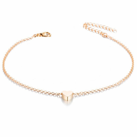 Kojos papuošalas grandinėlė Mini Heart Gold; 29cm Kojos papuošalas grandinėlė Mini Heart Gold; 29cm