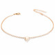 Kojos papuošalas grandinėlė Mini Heart Gold; 29cm