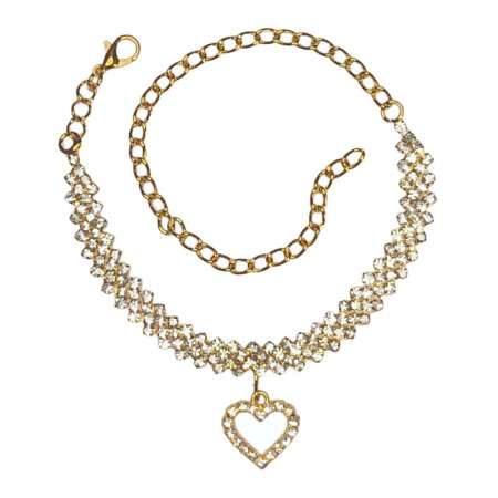 Kojos papuošalas grandinėlė Heart Mini Gold; 17-30cm Kojos papuošalas grandinėlė Heart Mini Gold; 17-30cm