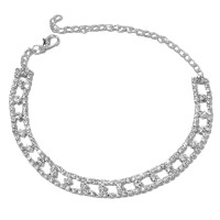 Kojos papuošalas grandinėlė Ladder Silver; 21-31cm