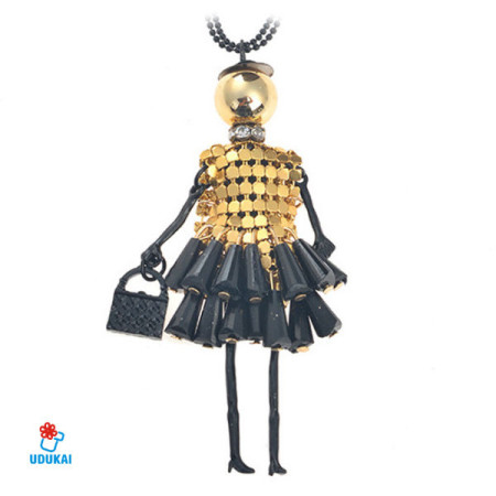 Kaklo papuošalas Lėlytė Molly in Gold; 10cm Kaklo papuošalas Lėlytė Molly in Gold; 10cm