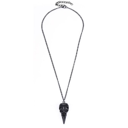 Kaklo papuošalas Animal Skull juodos spalvos; 48x19mm Kaklo papuošalas Animal Skull juodos spalvos; 48x19mm