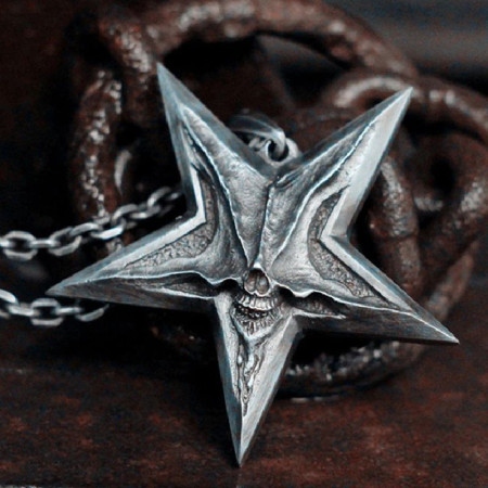 Kaklo papuošalas Baphomet star; 42x45mm Kaklo papuošalas Baphomet star; 42x45mm