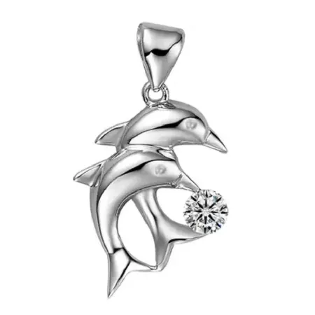 Kaklo papuošalas Delfinai; 18x16mm