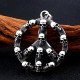 Kaklo papuošalas Skull Peace Sign; 3.8cm