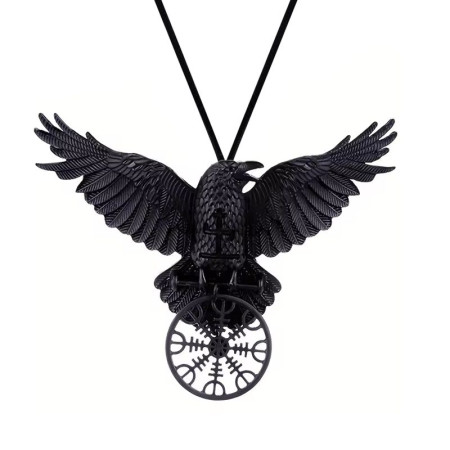 Kaklo papuošalas Kranklys Corvus Black; 57x40mm Kaklo papuošalas Kranklys Corvus Black; 57x40mm