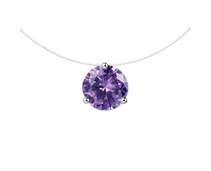 Kaklo papuošalas Crystal Purple 307; 8mm