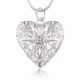 Kaklo papuošalas Širdelė 3D sidabro spalvos; 25x26mm