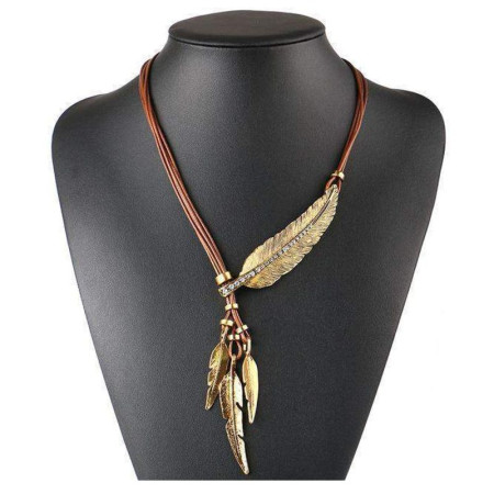 Kaklo papuošalas Wings Brown Gold; 4.5-9cm