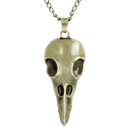 Kaklo papuošalas Animal Skull bronzos spalvos; 48x19mm Kaklo papuošalas Animal Skull bronzos spalvos; 48x19mm
