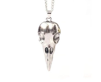 Kaklo papuošalas Animal Skull sidabro spalvos; 48x19mm