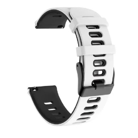 Laikrodžio dirželis Silico Z Black White; 22mm Laikrodžio dirželis Silico Z Black White; 22mm