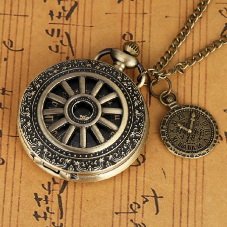 Laikrodis kišeninis Wheel Bronze; kvarcinis Laikrodis kišeninis Wheel Bronze; kvarcinis