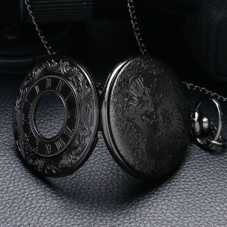 Laikrodis kišeninis Retro Black; kvarcinis Laikrodis kišeninis Retro Black; kvarcinis
