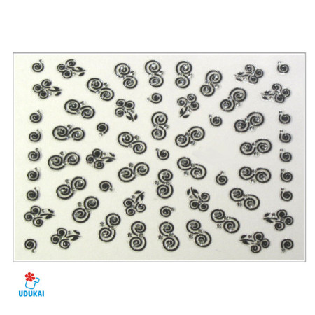 Lipdukai nagams 3D Ornamentas L02 Lipdukai nagams 3D Ornamentas L02