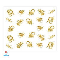 Lipdukai nagams Auksinis ornamentas 151