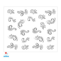 Lipdukai nagams Sidabrinis ornamentas 153