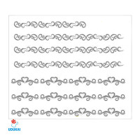 Lipdukai nagams Sidabrinis ornamentas 156