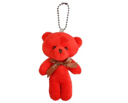 Meškiukas pakabukas Teddy Mini Red; 10x6cm