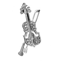 Segė Smuikas Sidabrinis; 3x2.4cm