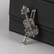 Segė Smuikas Sidabrinis; 3x2.4cm