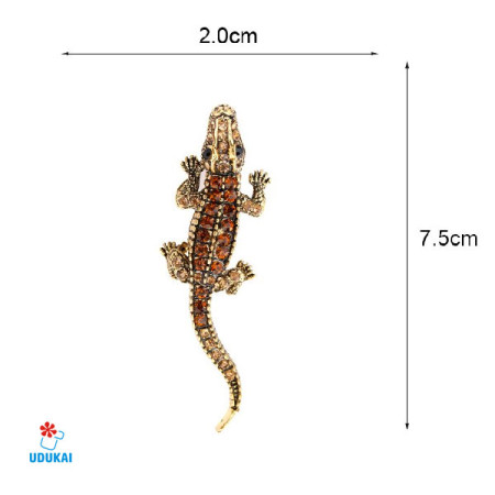 Segė Bronzinis Krokodilas 1410; 2x7.5cm Segė Bronzinis Krokodilas 1410; 2x7.5cm