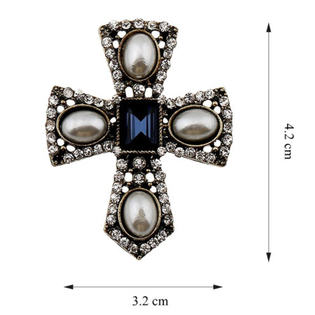 Segė Kryžius Burgundija; 4.2x3.2cm Segė Kryžius Burgundija; 4.2x3.2cm