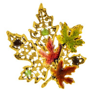 Segė Klevo lapas Gold; 5.7x5.8cm