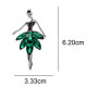Segė Balerina Silver Green; 6.2x3.3cm