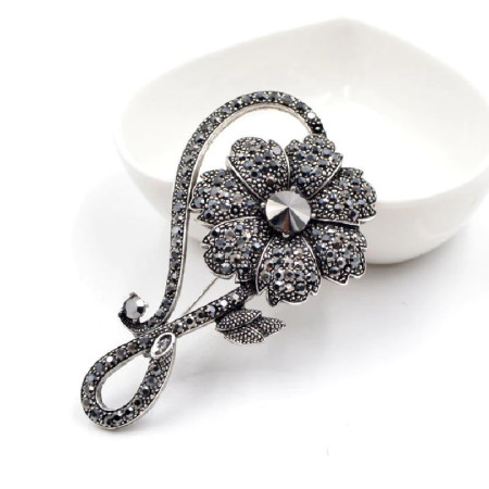 Segė Juoda orchidėja; 7x4cm Segė Juoda orchidėja; 7x4cm