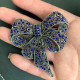 Segė Kaspinas Silver Blue; 6.5x7cm