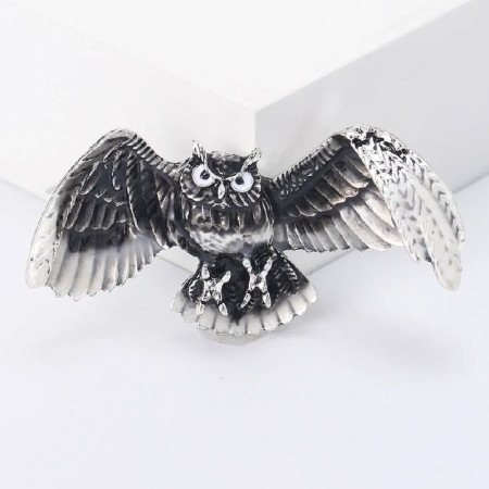 Segė Apuokas Sidabrinis; 6x2.5cm Segė Apuokas Sidabrinis; 6x2.5cm