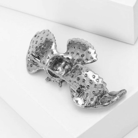 Segė Apuokas Sidabrinis; 6x2.5cm Segė Apuokas Sidabrinis; 6x2.5cm