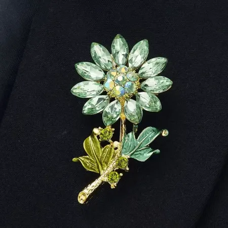Segė Gėlė žalia; 3x5.3cm
