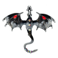 Segė Slibinas Dragon Black; 6.2x7cm
