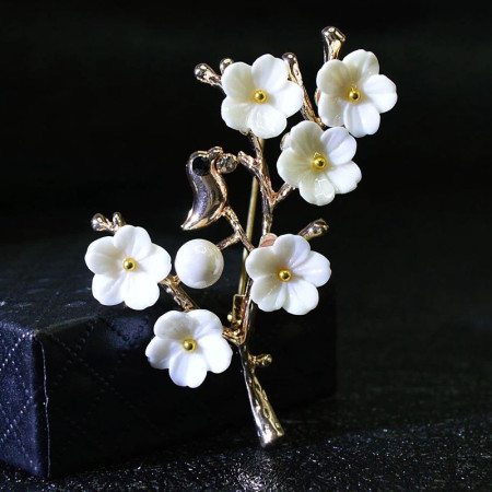 Segė Žiedų šakelė White; 5.3x3cm