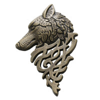 Segė Vilkas bronzos spalvos; 3.2x5.4cm
