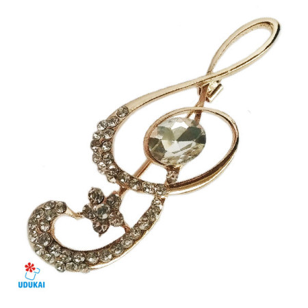 Segė G raktas auksinis 27; 6.0x2.3cm Segė G raktas auksinis 27; 6.0x2.3cm
