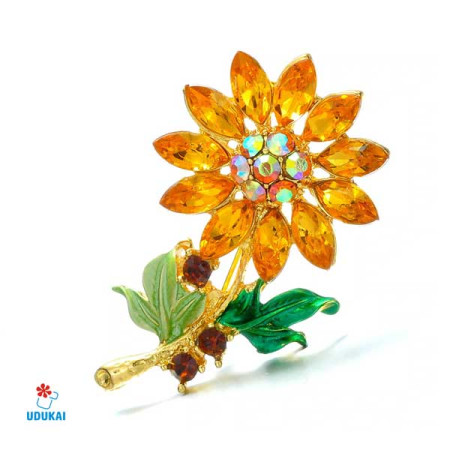 Segė Gėlė geltona; 3x5.3cm Segė Gėlė geltona; 3x5.3cm