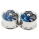 Auskarai tuneliai Propeller Blue Silver, 2vnt; 8mm, 10mm, 12mm