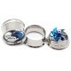 Auskarai tuneliai Propeller Blue Silver, 2vnt; 8mm, 10mm, 12mm