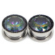 Auskarai tuneliai Diamond Black Rainbow, 2vnt; 8mm, 10mm, 12mm, 14mm