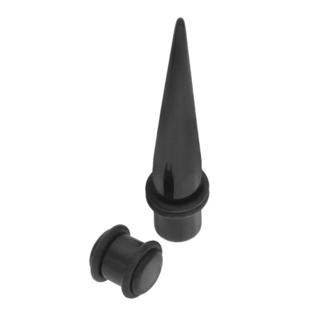 Ausų tunelių išplėtėjų rinkinys Spike Black; 4mm, 5mm, 6mm, 8mm, 10mm