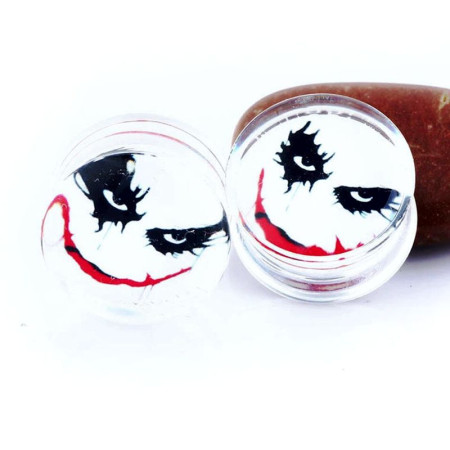 Auskarai tuneliai Acryl Bloody Ghost, 2vnt; 10mm, 12mm, 14mm, 16mm