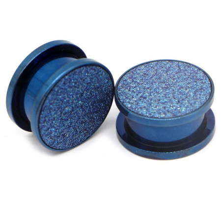 Auskarai tuneliai Night Sky Blue, 2 vnt; 8mm, 10mm, 12mm, 14mm, 16mm, 18mm, 20mm