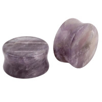 Auskarai tuneliai Stone Purple 2vnt; 6mm, 8mm, 10mm, 12mm, 14mm, 16mm