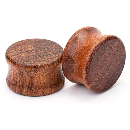 Auskarai tuneliai mediniai Wood Plug, 2 vnt; 8mm, 10mm, 12mm, 14mm, 16mm, 18mm, 20mm