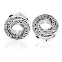Auskarai tuneliai Donut Silver, 2vnt; 6mm, 8mm, 10mm, 12mm, 14mm